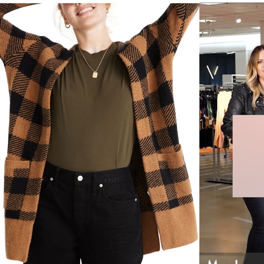Madewell Kent Buffalo Check Cardigan